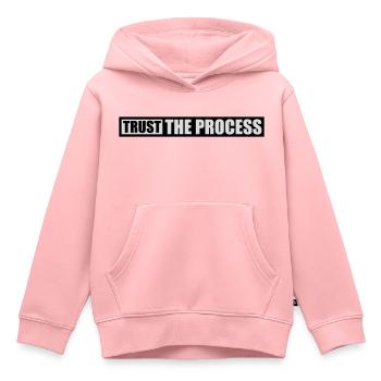faire confiance au processus Devis - Sweat Premium à capuche enfant bio - rose - Devant - AI Model Kid Female (0cm)