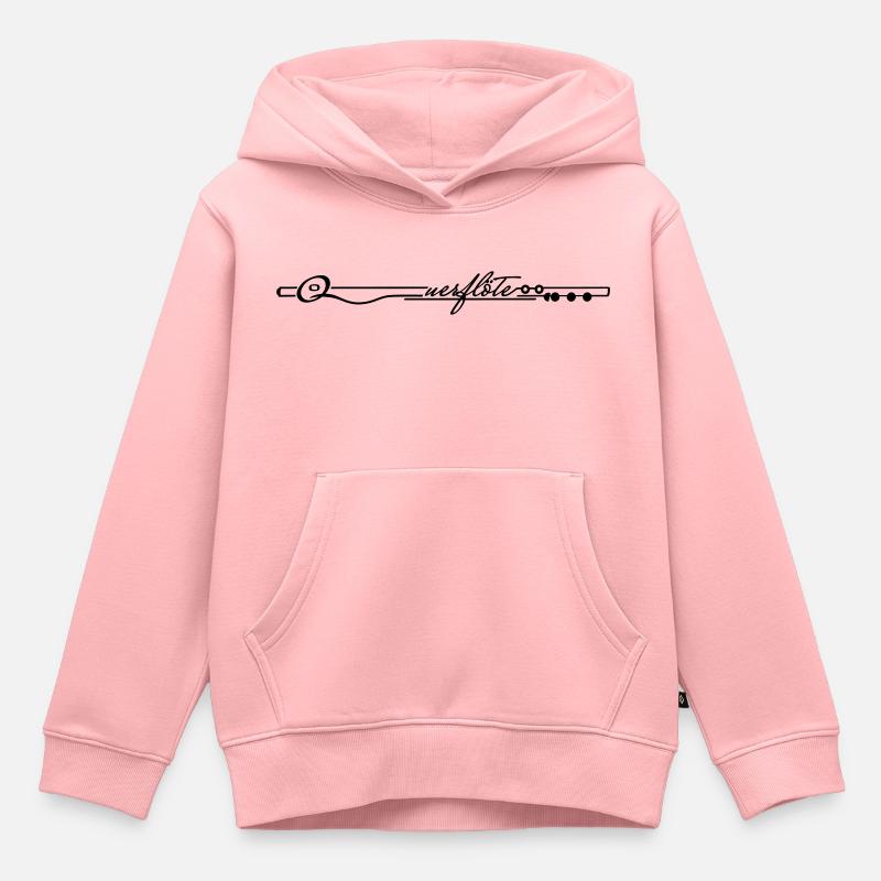 Querflöte - Kinder Premium Organic Hoodie - Rosa