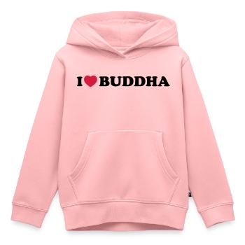 I love Buddha - Kids Premium Organic Hoodie - rose - Front - AI Model Kid Female (0cm)