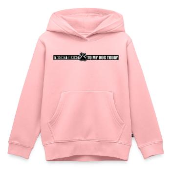only talking to dog - Kids Premium Organic Hoodie - rose - Front - AI Model Kid Female (0cm)