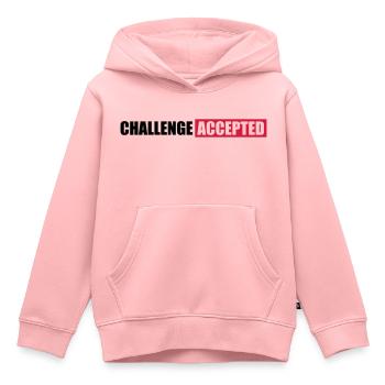 Contester le texte accepté Design - Sweat Premium à capuche enfant bio - rose - Devant - AI Model Kid Female (0cm)