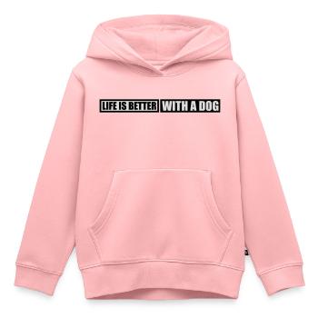 better with a dog - Kids Premium Organic Hoodie - rose - Front - AI Model Kid Female (0cm)