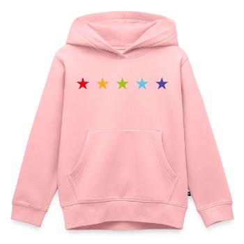 Les 5 cinq étoiles - Sweat Premium à capuche enfant bio - rose - Devant - AI Model Kid Female (0cm)
