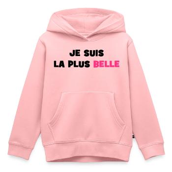 I am the most beautiful - Kids Premium Organic Hoodie - rose - Front - AI Model Kid Female (0cm)