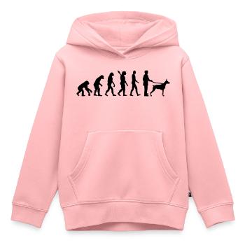 Dobermann - Kinder Premium Organic Hoodie - Rosa - Vorne - AI Model Kid Female (0cm)