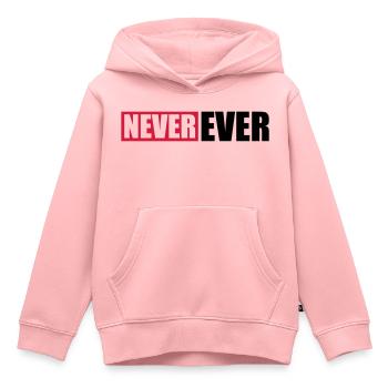 Bar Jamais Jamais - Sweat Premium à capuche enfant bio - rose - Devant - AI Model Kid Female (0cm)
