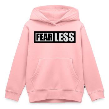 fearless Text Quote Design - Kids Premium Organic Hoodie - rose - Front - AI Model Kid Female (0cm)