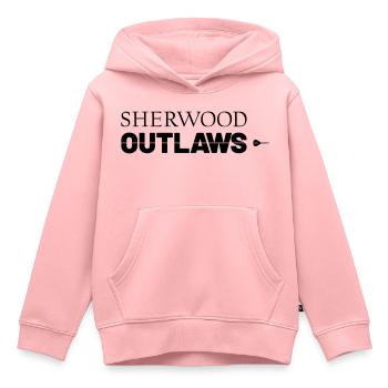 Sherwood interdit les fléchettes - Sweat Premium à capuche enfant bio - rose - Devant - AI Model Kid Female (0cm)