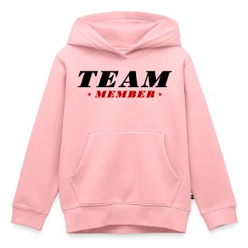 Team Mitglied - Kinder Premium Organic Hoodie - Rosa - Vorne - AI Model Kid Female (0cm)