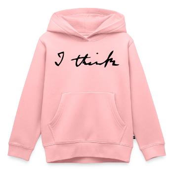 I think - Kinder Premium Organic Hoodie - Rosa - Vorne - AI Model Kid Female (0cm)