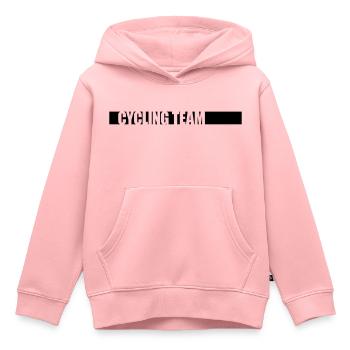 Compétition de vélo par équipe - Sweat Premium à capuche enfant bio - rose - Devant - AI Model Kid Female (0cm)
