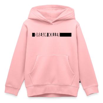 citation pessimiste tueur de rêves - Sweat Premium à capuche enfant bio - rose - Devant - AI Model Kid Female (0cm)