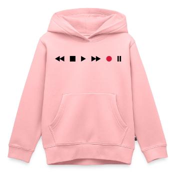 Tape Deck - Kids Premium Organic Hoodie - rose - Front - AI Model Kid Female (0cm)
