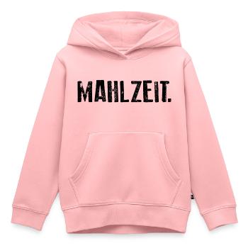 MAHLZEIT - Kinder Premium Organic Hoodie - Rosa - Vorne - AI Model Kid Female (0cm)