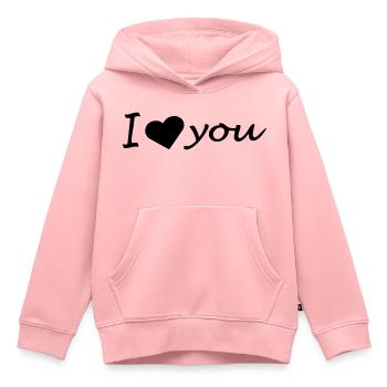 I love you - Kinder Premium Organic Hoodie - Rosa - Vorne - AI Model Kid Female (0cm)