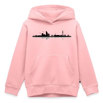 Düsseldorf Skyline - Kinder Premium Organic Hoodie - Rosa - Vorne - AI Model Kid Female (0cm)