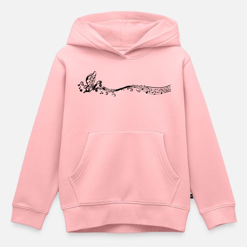 Musique - Sweat Premium à capuche enfant bio - rose