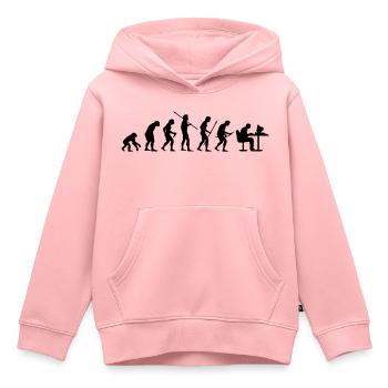 Evolution - Kids Premium Organic Hoodie - rose - Front - AI Model Kid Female (0cm)