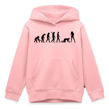 Evolution Ehe - Kinder Premium Organic Hoodie - Rosa - Vorne - AI Model Kid Female (0cm)