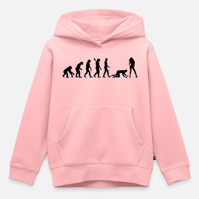 Évolution Mariage - Sweat Premium à capuche enfant bio - rose