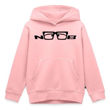 Noob verres visage comique Nerd - Sweat Premium à capuche enfant bio - rose - Devant - AI Model Kid Female (0cm)