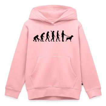 Rottweiler - Sweat Premium à capuche enfant bio - rose - Devant - AI Model Kid Female (0cm)