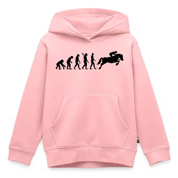 Evolution Show jumping - Kids Premium Organic Hoodie - rose - Front - AI Model Kid Female (0cm)