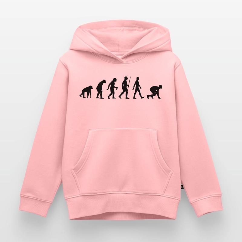 Athletics Sprint Sprinter Sprinting Evolution Kids Premium Organic Hoodie