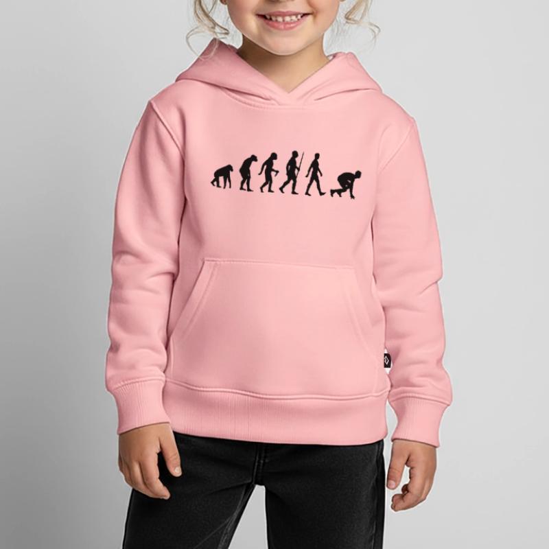 Athletics Sprint Sprinter Sprinting Evolution Kids Premium Organic Hoodie
