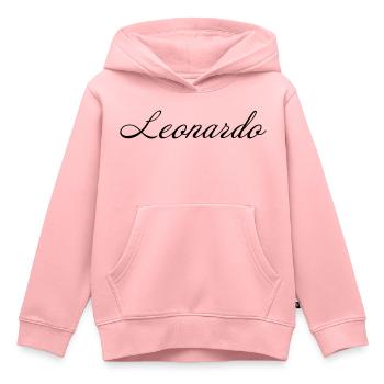 Leonardo - Kinder Premium Organic Hoodie - Rosa - Vorne - AI Model Kid Female (0cm)