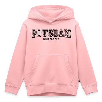 Potsdam - Sweat Premium à capuche enfant bio - rose - Devant - AI Model Kid Female (0cm)