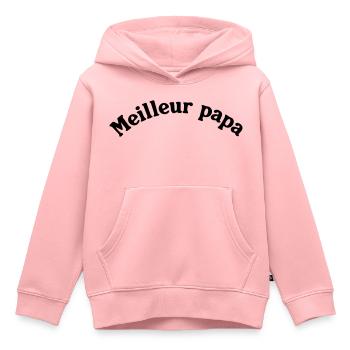 MEILLEUR PAPA - Sweat Premium à capuche enfant bio - rose - Devant - AI Model Kid Female (0cm)