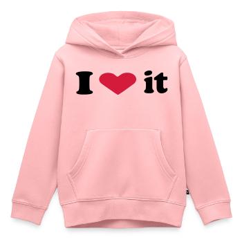 i heart it - Kinder Premium Organic Hoodie - Rosa - Vorne - AI Model Kid Female (0cm)