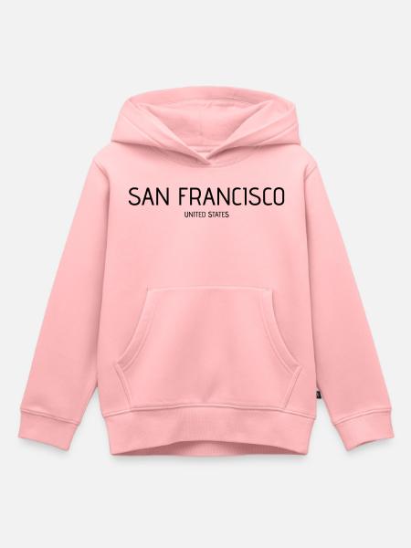 San Francisco - Sweat Premium à capuche enfant bio - rose