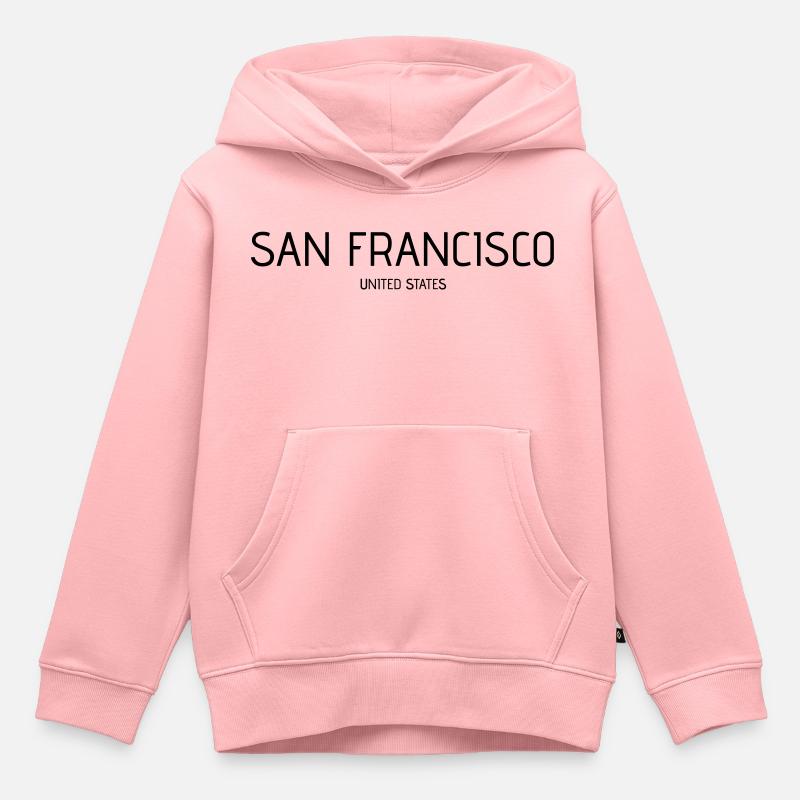 San Francisco - Sweat Premium à capuche enfant bio - rose