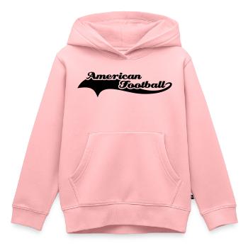 American Football Schweif - Kinder Premium Organic Hoodie - Rosa - Vorne - AI Model Kid Female (0cm)