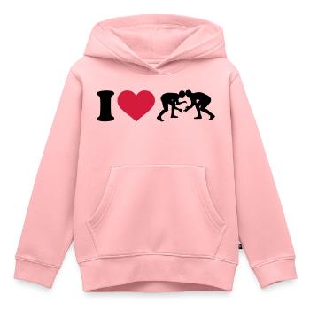Ringen - Kinder Premium Organic Hoodie - Rosa - Vorne - AI Model Kid Female (0cm)