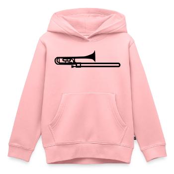 Posaune - Kinder Premium Organic Hoodie - Rosa - Vorne - AI Model Kid Female (0cm)