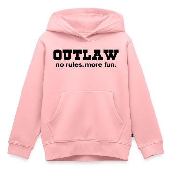 Outlaw - pas de règles plus amusantes - Sweat Premium à capuche enfant bio - rose - Devant - AI Model Kid Female (0cm)