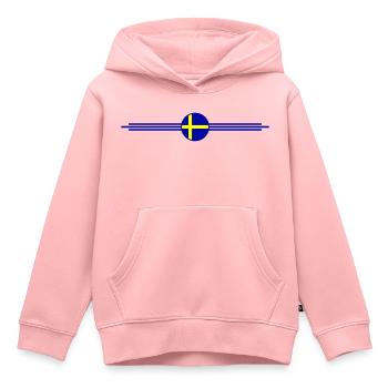Sweden Flag Flag - Kids Premium Organic Hoodie - rose - Front - AI Model Kid Female (0cm)