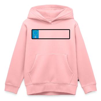 Namensschild - Kinder Premium Organic Hoodie - Rosa - Vorne - AI Model Kid Female (0cm)