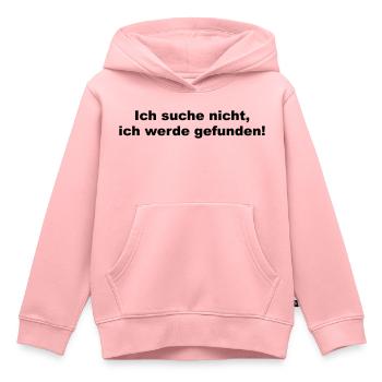 Ich suche nicht ich werde gefunden - lustiger Witz - Kinder Premium Organic Hoodie - Rosa - Vorne - AI Model Kid Female (0cm)