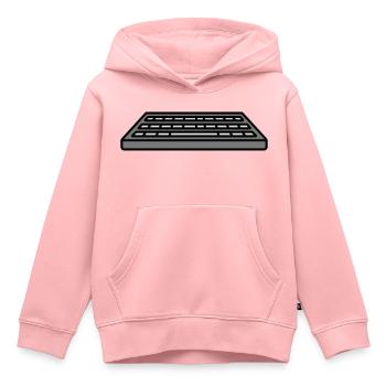 Tastatur Eingabe Computer Design - Kinder Premium Organic Hoodie - Rosa - Vorne - AI Model Kid Female (0cm)