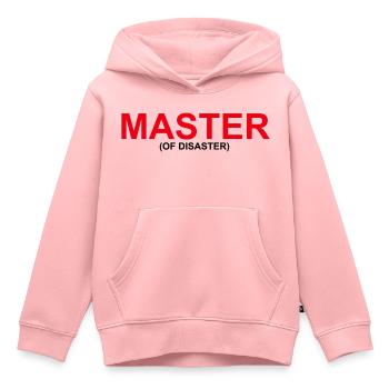 Lustiges "MASTER OF DISASTER" Design - Kinder Premium Organic Hoodie - Rosa - Vorne - AI Model Kid Female (0cm)