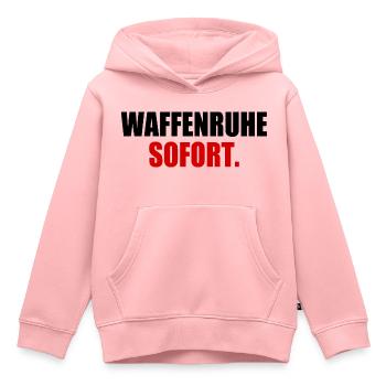 waffenruhe sofort - Kinder Premium Organic Hoodie - Rosa - Vorne - AI Model Kid Female (0cm)