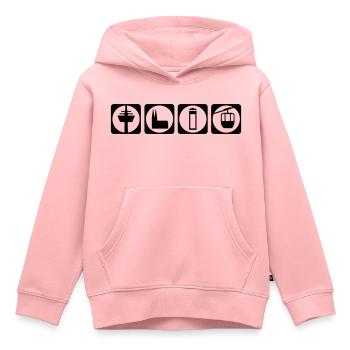 Cologne pictogram - Kids Premium Organic Hoodie - rose - Front - AI Model Kid Female (0cm)