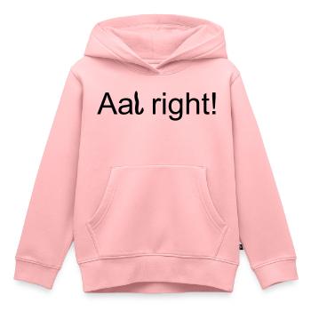 Aal right - Kinder Premium Organic Hoodie - Rosa - Vorne - AI Model Kid Female (0cm)