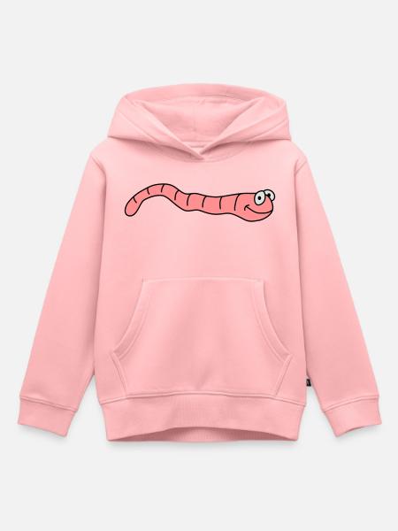 Funny Worm - Kinder Premium Organic Hoodie - Rosa