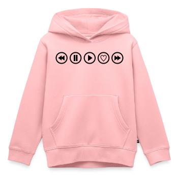 play musik herz taste - Kinder Premium Organic Hoodie - Rosa - Vorne - AI Model Kid Female (0cm)