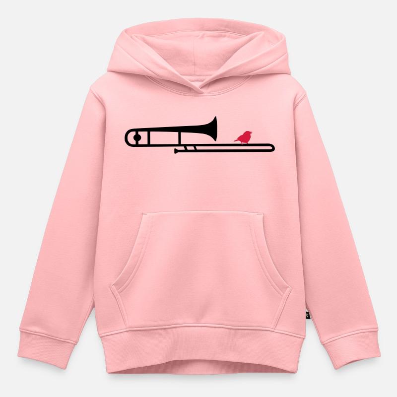 trombonebird - Kinder Premium Organic Hoodie - Rosa